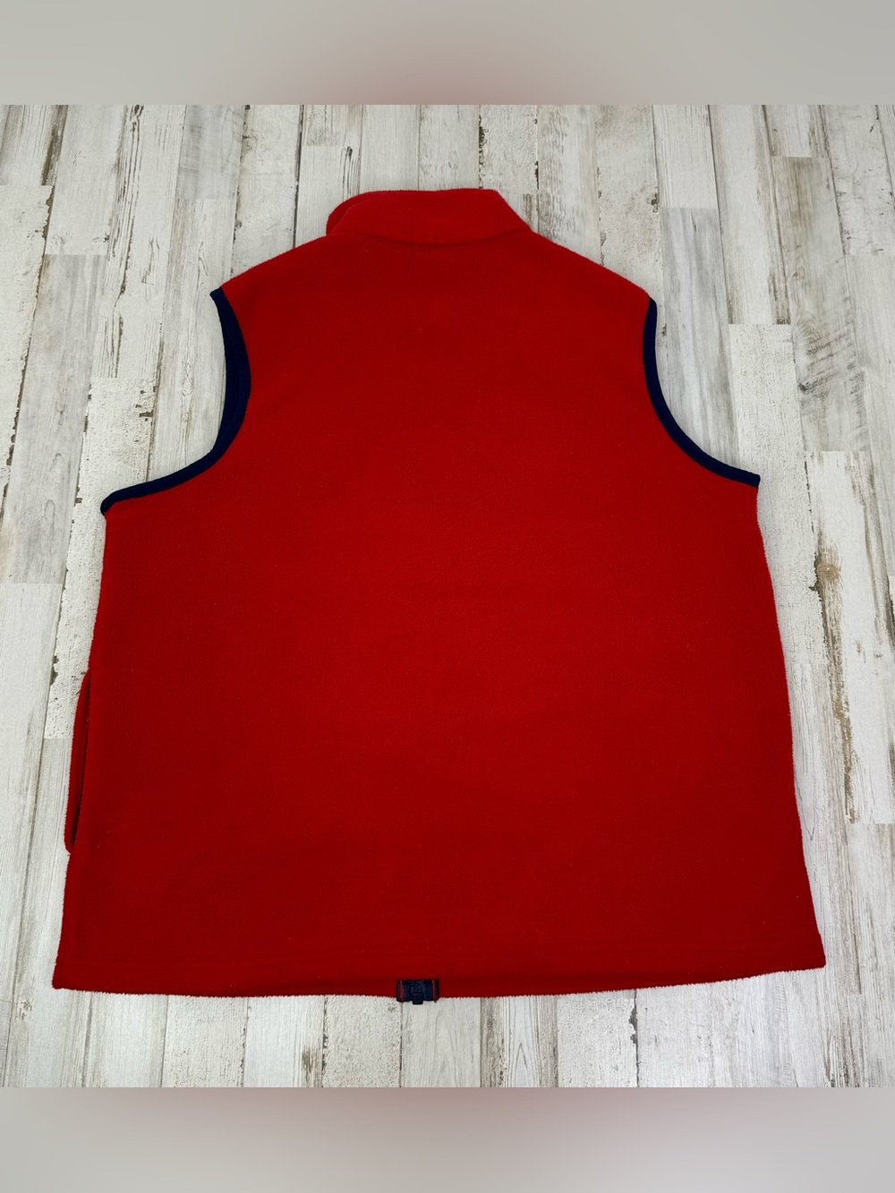 Vintage L.L. Bean Fleece Vest Women’s M Red Made In USA Outdoor Camping Full Zip - Picture 8 of 10